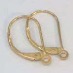 14kt Yellow Gold Dangle Plain Leverback