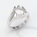 Men's Oval Gypsy Pre-notched Ring Mounting