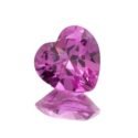 Lab Created Pink Sapphire Hearts