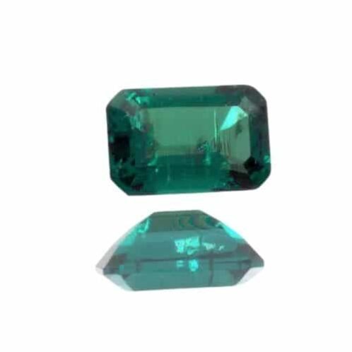 Lab Created Emerald Emerald Cuts Showing Inclusions