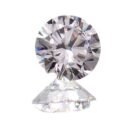 White Cubic Zirconia Round Diamond Cut