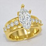 Cigar Band Accented Marquise Ring Mounting