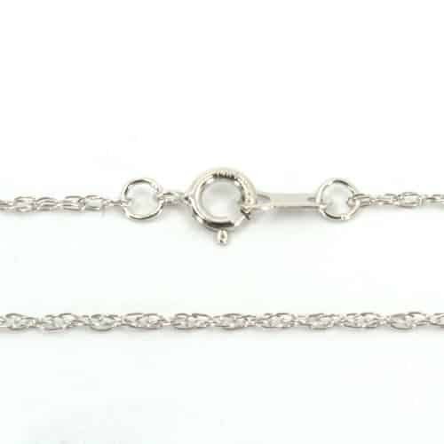 14kt White Gold Rope Chain