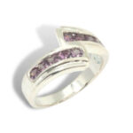 Sterling Channel Set Alexandrite Lab Sapphire Ring