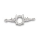 Oval Cabochon Accented Design Bracelet Link