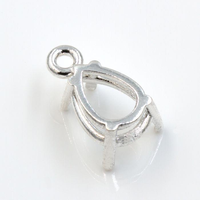 Jamming Gems Square Side-Set Dangle Mounting – Pre-notched Prong Setting, Made In USA