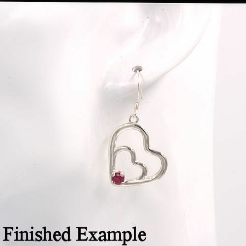 Double Heart Round Dangle