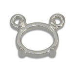 Oval Cabochon East West Dangle Pendant Mounting