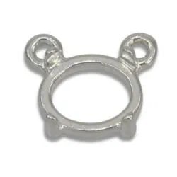 Oval Cabochon East West Dangle Pendant Mounting