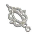 Marquise Accented Milgrain Pre-notched Double Dangle Mounting