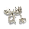 Oval Accented Pre-notched Earring Mountings