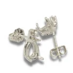 Pear Accented Pre-notched Earring Mountings
