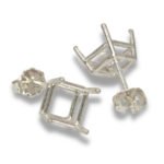 Octo Square Pre-notched Earring Mountings