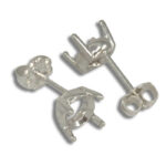 Round Low Profile Pre-notched Earring Mountings