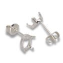 Oval Low Profile Pre-notched Earring Mountings