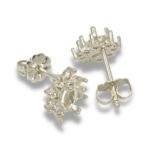 Oval Cluster Pre-notched Earring Mountings