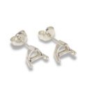 Trillion Vee Prong Pre-notched Earring Mountings