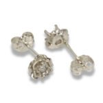 Round Rose Pre-notched Earring Mountings