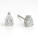 Moissanite Pear Earring Studs