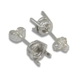 Cushion Side-Set Earring Mountings