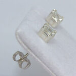 Lab Created Diamond Princess Cut Earring Studs