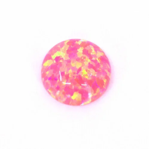 Lab Created Salmon Pink Opal Rounds -10mm