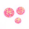 Lab Created Salmon Pink Opal Rounds