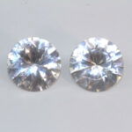 Lab Created White Sapphire 12mm Rounds 2 Pack Clearance