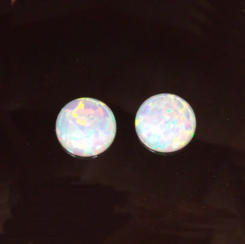 Lab Created White Opal Rounds