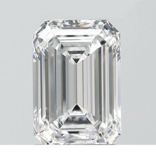Lab Created Diamond Emerald Cut 1.72ct D VVS2 IGI Cert