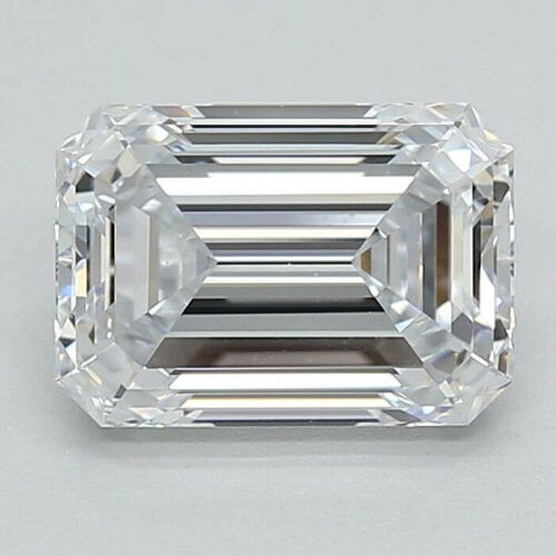 Lab Created Diamond Emerald Cut 1.77ct E VVS2 IGI Cert