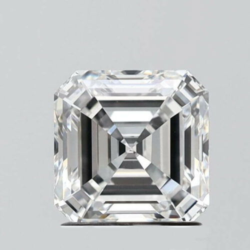 Lab Created Diamond Asscher Cut 1.52ct D VVS2 IGI Cert