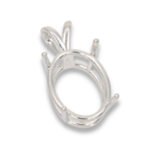 Oval Four Prong Pre-notched Pendant Mounting