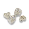 Round Birthstone Heart Pre-notched Earring Mountings