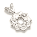 Flower 6mm Round Pre-notched Pendant Mounting