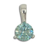 Moissanite Solitaire Round Pendant