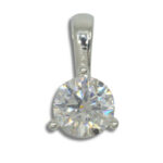 Moissanite Solitaire Round Pendant