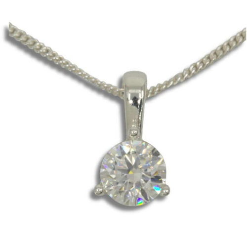 Moissanite Solitaire Round Pendant