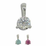 Moissanite Solitaire Round Pendant