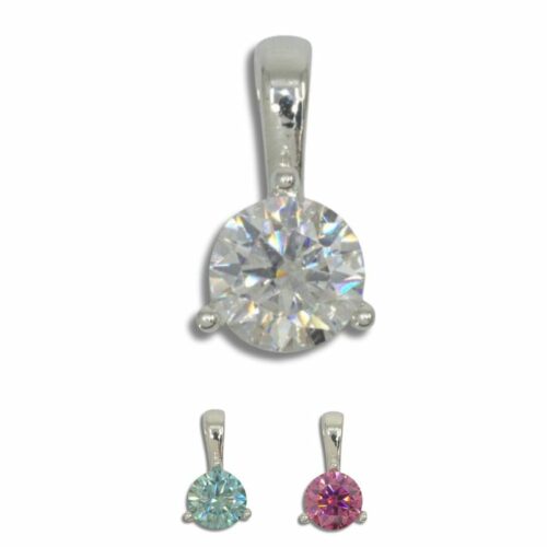 Moissanite Solitaire Round Pendant