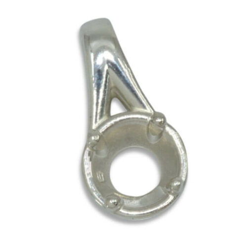 Round Bezel Design with Prongs Pre-notched Pendant Mounting