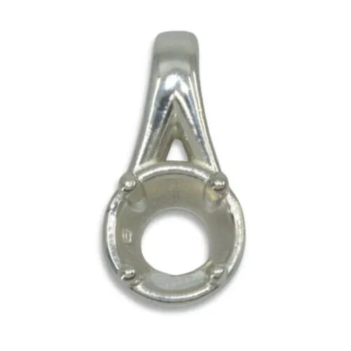 Round Bezel Design with Prongs Pre-notched Pendant Mounting