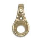Round Bezel Design with Prongs Pre-notched Pendant Mounting - Yellow Gold