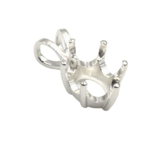 Oval 6-Prong Pre-notched Pendant Mounting