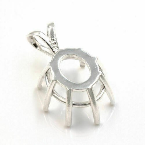 Oval 8-Prong Pre-notched Pendant Mounting