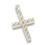 Eleven Stone 2.5mm Round Cross Pre-notched Pendant Mounting