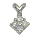 Lab Created Four Stone Pendant