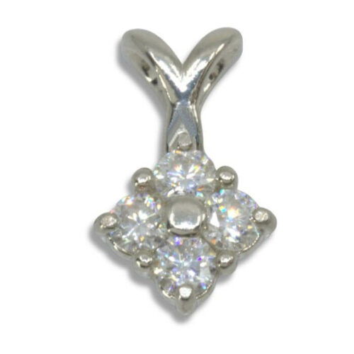 Lab Created Four Stone Pendant