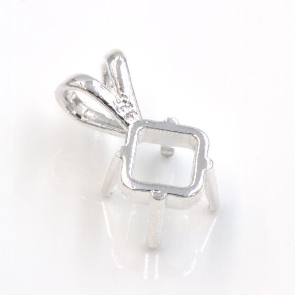 Square Side-Set Dangle Mounting – Pre-notched, Prong Style, Jamming Gems, USA Made