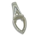 Pear Bezel Design with Prongs Pre-notched Pendant Mounting